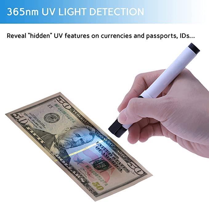 Avansa Counterfeit Detector Pen Set with UV light - 3 pack