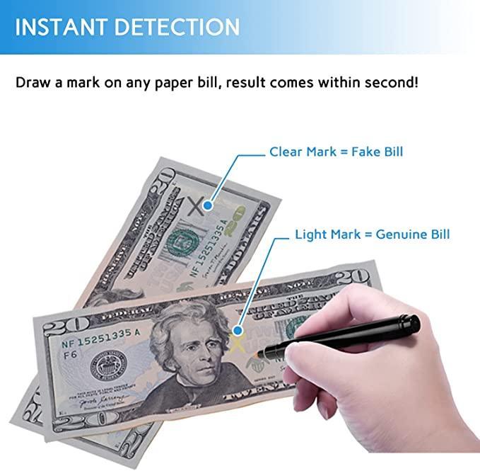 Avansa Counterfeit Detector Pen Set with UV light - 3 pack