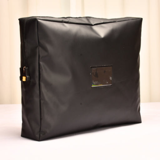 Avansa A3 Gusset Till Security Bag 46x36×10cm (Security Seal) - Black