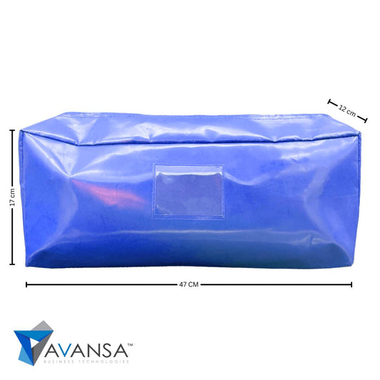 Avansa Flip Top Cash Drawer Security Bag (with security seal) - Blue