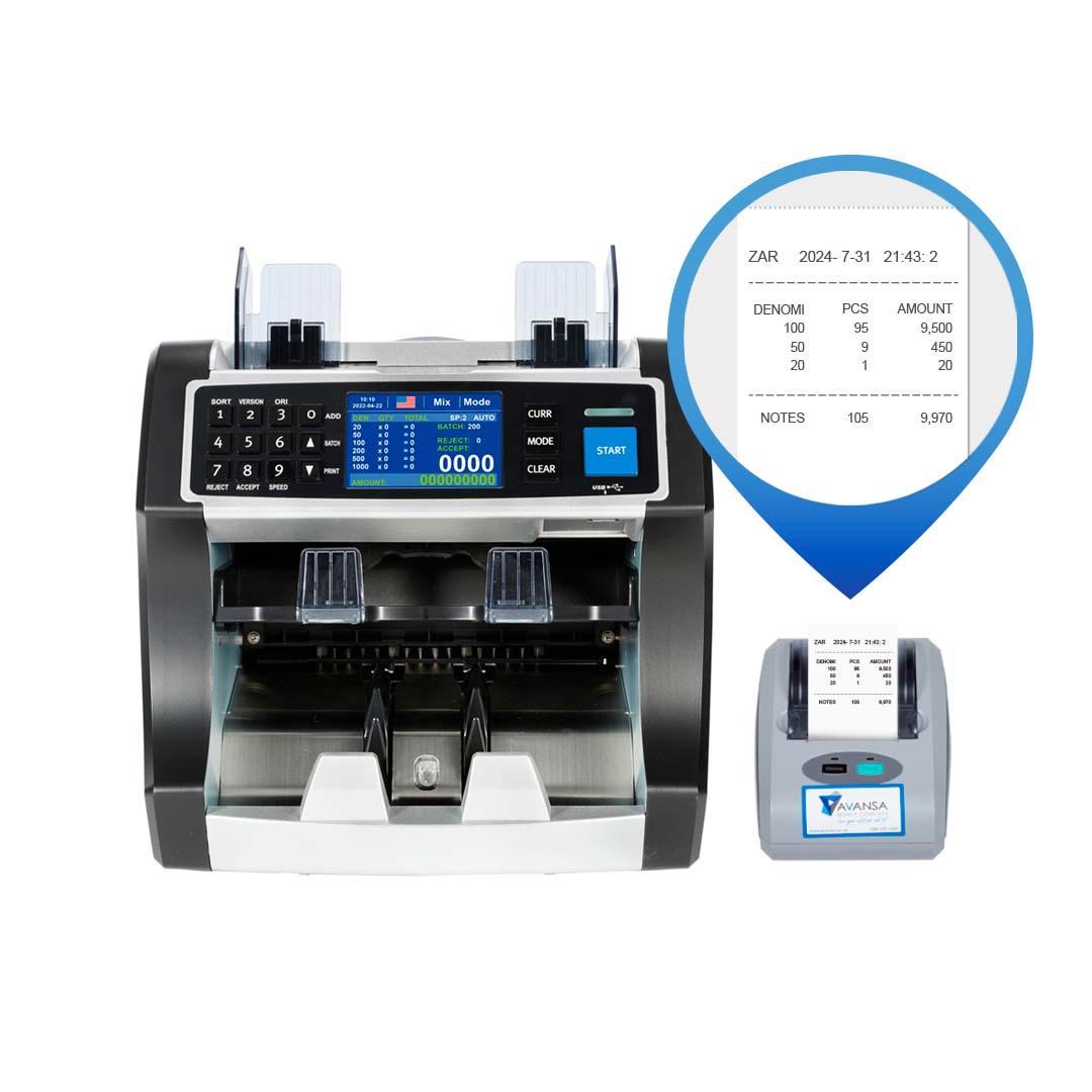 Avansa SuperSort 2900 Money Counting Machine Printer - Retail Gear